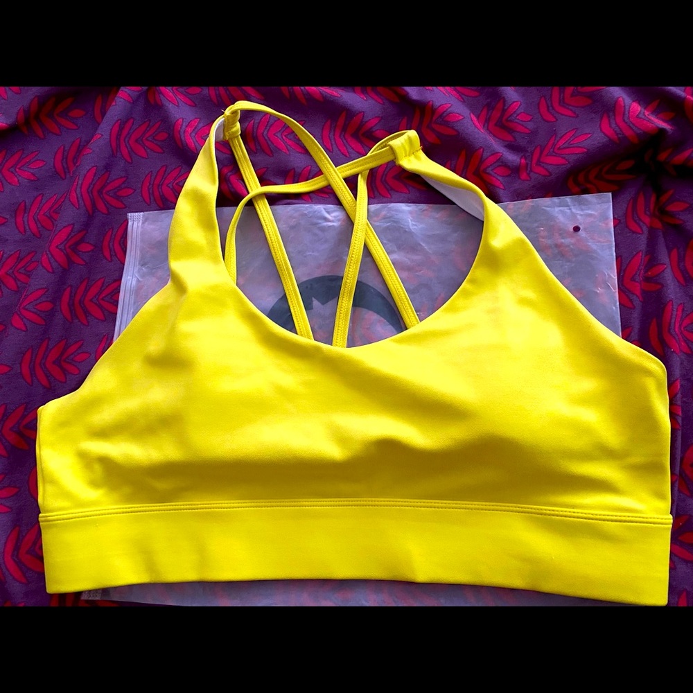 Zyia Yellow metallic LnT strappy bra